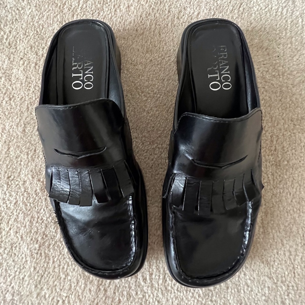 Franco Sarto, mule loafer, black, size 9.5